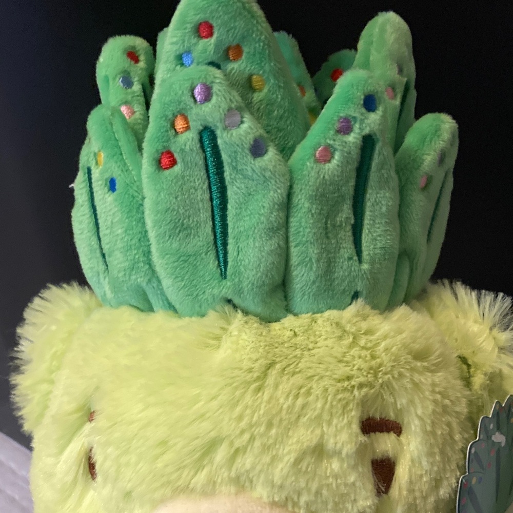 Green Cactus Bear Plush in Orange Pot Moriah Elizabeth Fred plush with bag - Picture 13 of 13